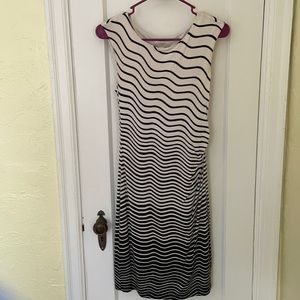 Loft black and white dress